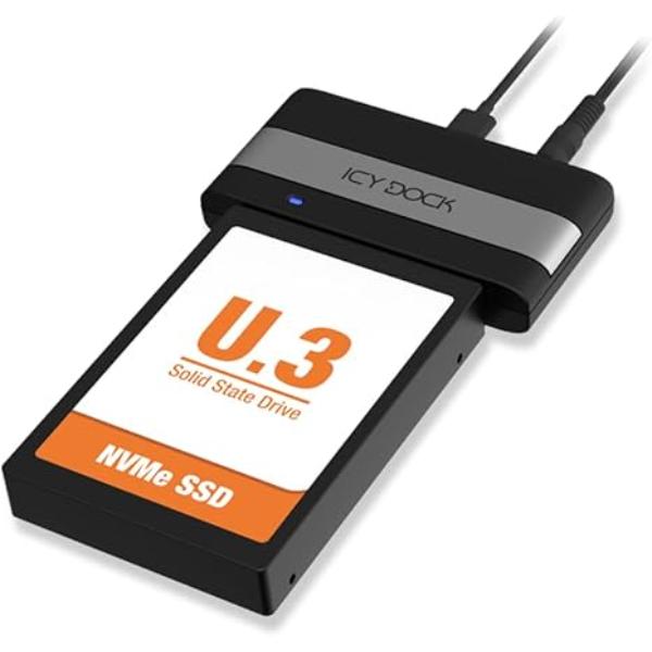 MB307U-1VB USB4 to U.2 & U.3 SSD Adapter - EZ-Adapter, Black