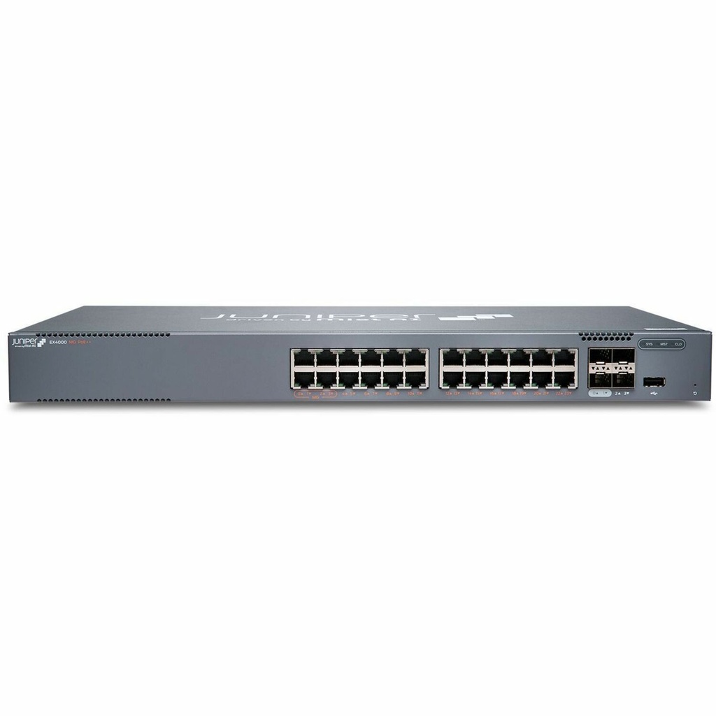 Juniper EX Series Switching EX4000-24MP 20-Port 100M-1G-2.5GBase-T Ethernet Switch - 10-100-1000 Mbps