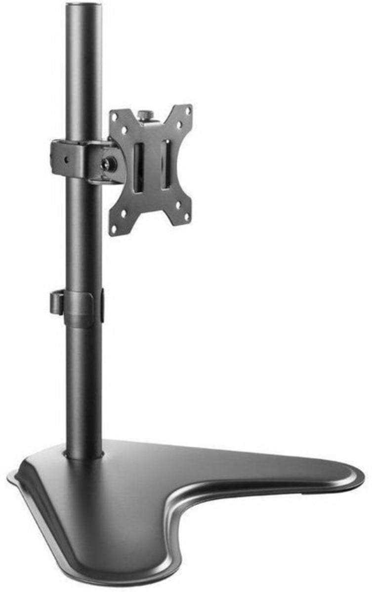 EZSTAND Single Monitor Articulating Stand with Base, Matte Black