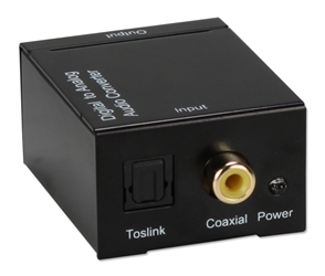 SPDIF-RCA Digital Sound Pdif To Stereo Analogrca Audio Converter, Black