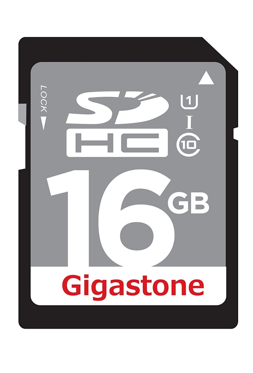 Picture of Dane Electric GS-SDHCU116G-R Gigastone 16GB Class 10 UHS-1 SDHC Memory Card Up to 45MBs