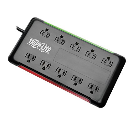 6 ft. 10-Outlet Surge Protector - Black - Tripp Lite TLP1006B