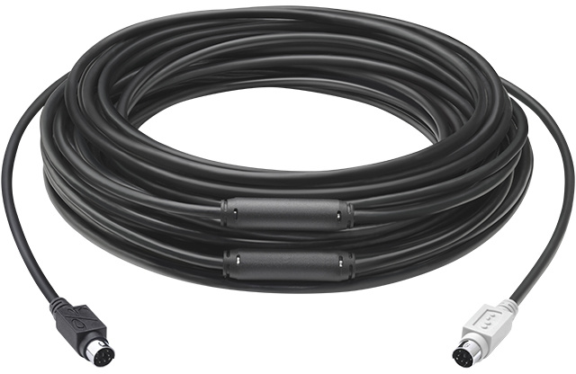 Logitech - Computer Accessories  15m Mini-Din Cable for Group Conference Cable Accessory  - Black