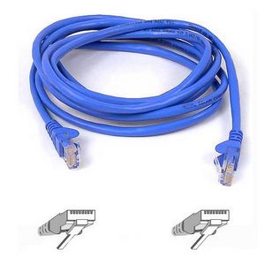 Picture of Belkin 051262 1 ft. Cat5e Blue Patch Cord Cable Rohs