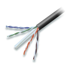 N93886 1000 ft. Cat6 Black PVC Solid 24AWG 1000 Bulk Cable - 4 Pair