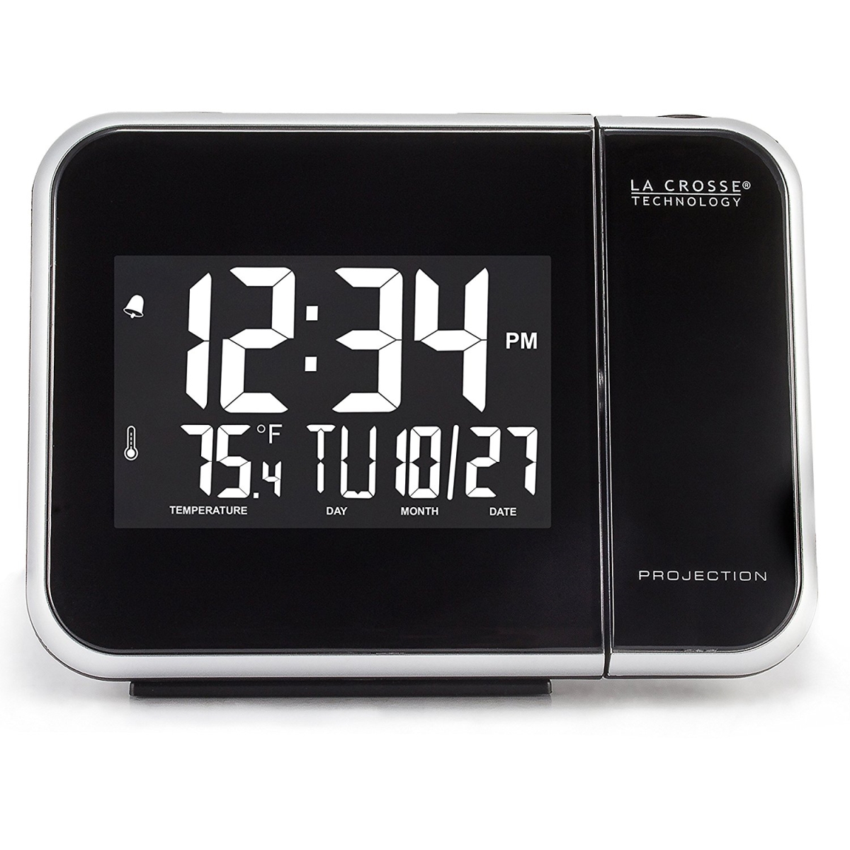 Picture of La Crosses 3E4732 LCD Projection Alarm Clock with Indoor Temperature