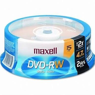 Picture of Maxell T40315 4.7GB DVD Rewritable Media&#44; 15 Jewel