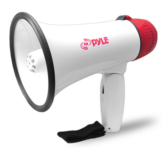 TW7050 Mini Compact Megaphone Bullhorn with Siren Alarm and LED Lights