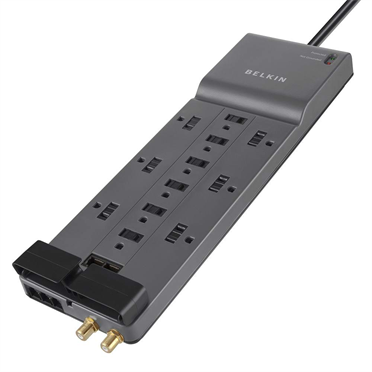 Picture of Belkin K62120 10 ft. 12 Outlet Surge Protector 300K Coax