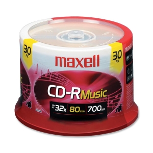 Picture of Maxell T40282 80 Minutes&#44; CD Recordable Media - Pack of 30