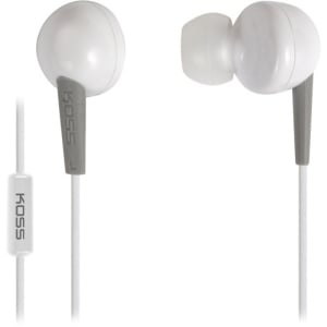 XR5269 White Earbud with Microphone Enhanced Driver & 3 Cushion