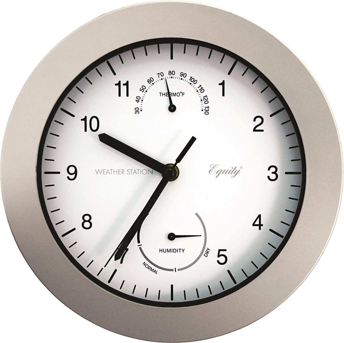 1Y7900 10 in. Thermometer & Humidity Wall Clock