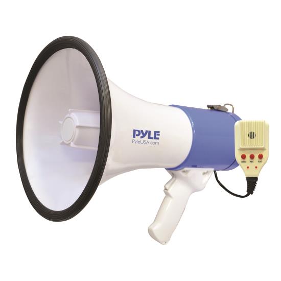 Pyle USA TW7052 Megaphone Speaker System with Built-in Rechargeable Battery, Handheld Microphone, Aux Input, Record & Replay Mode -  PENRAY COMPANIES, PMP59IR