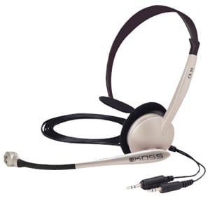 RC2894 8 ft. Noise Cancelling Headset with Microphone volume Single Sided Listening Cancel