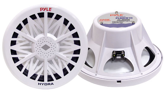 T51914 8 in. Single 400W White Marine Subwoofer - White - 8 in.
