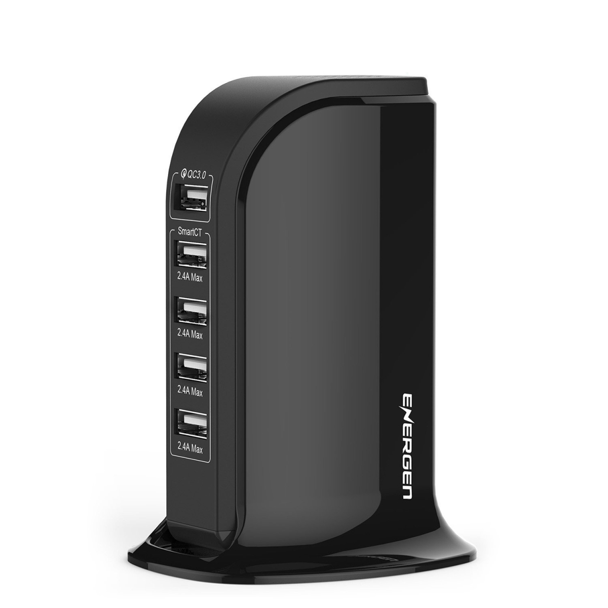 Solid Pro - Energen  Energen 5Port Usb Charger Blac Qc 3.0 Usb Charging Station