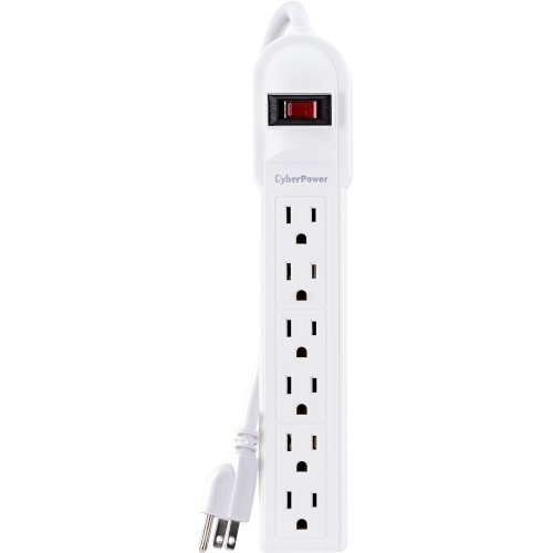 Picture of Cyberpower Systems USA CSB606W 6 ft. Surge Protector Card - 6 Outlet&#44; White
