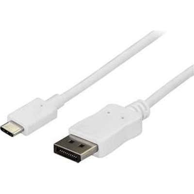 Picture of StarTech CDP2DPMM6W 6 ft. USB-C to Displayport Cable & DP Adapter Cable - White