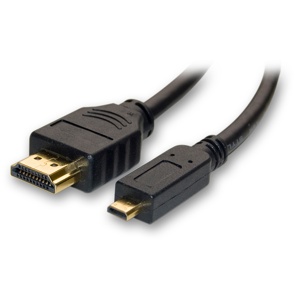 Picture of 4XEM 4XHDMIMICRO3FT 3FT Micro HDMI To HDMI Adapter Cable