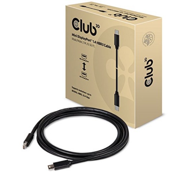 Picture of Club 3D CAC-1164 Mini DisplayPort 1.4 HBR3 Cable - Black