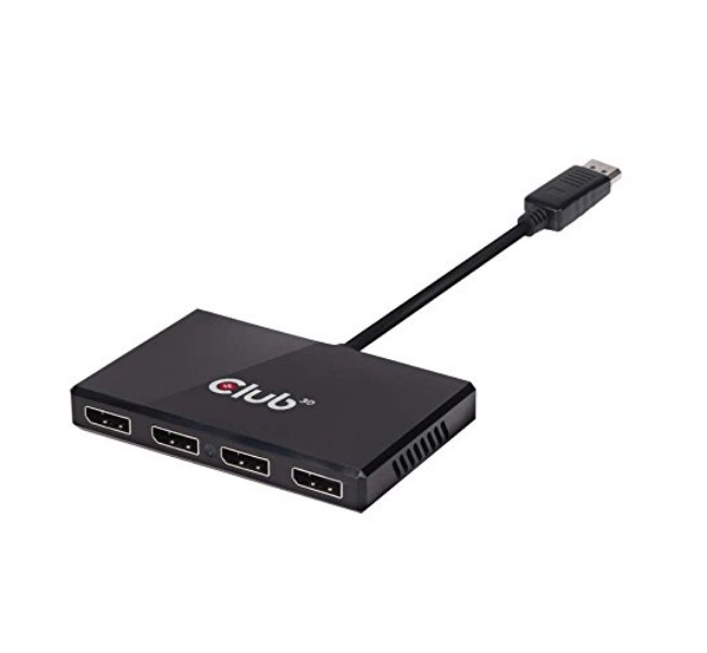 Picture of Club 3D CSV-6400 Multi Stream Transport Hub DisplayPort - 1.2 Quad Monitor USB Power