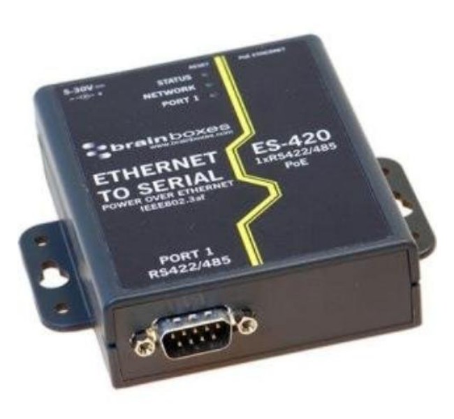 Picture of Brainboxes ES-420 Power Over Ethernet to Serial Adapter