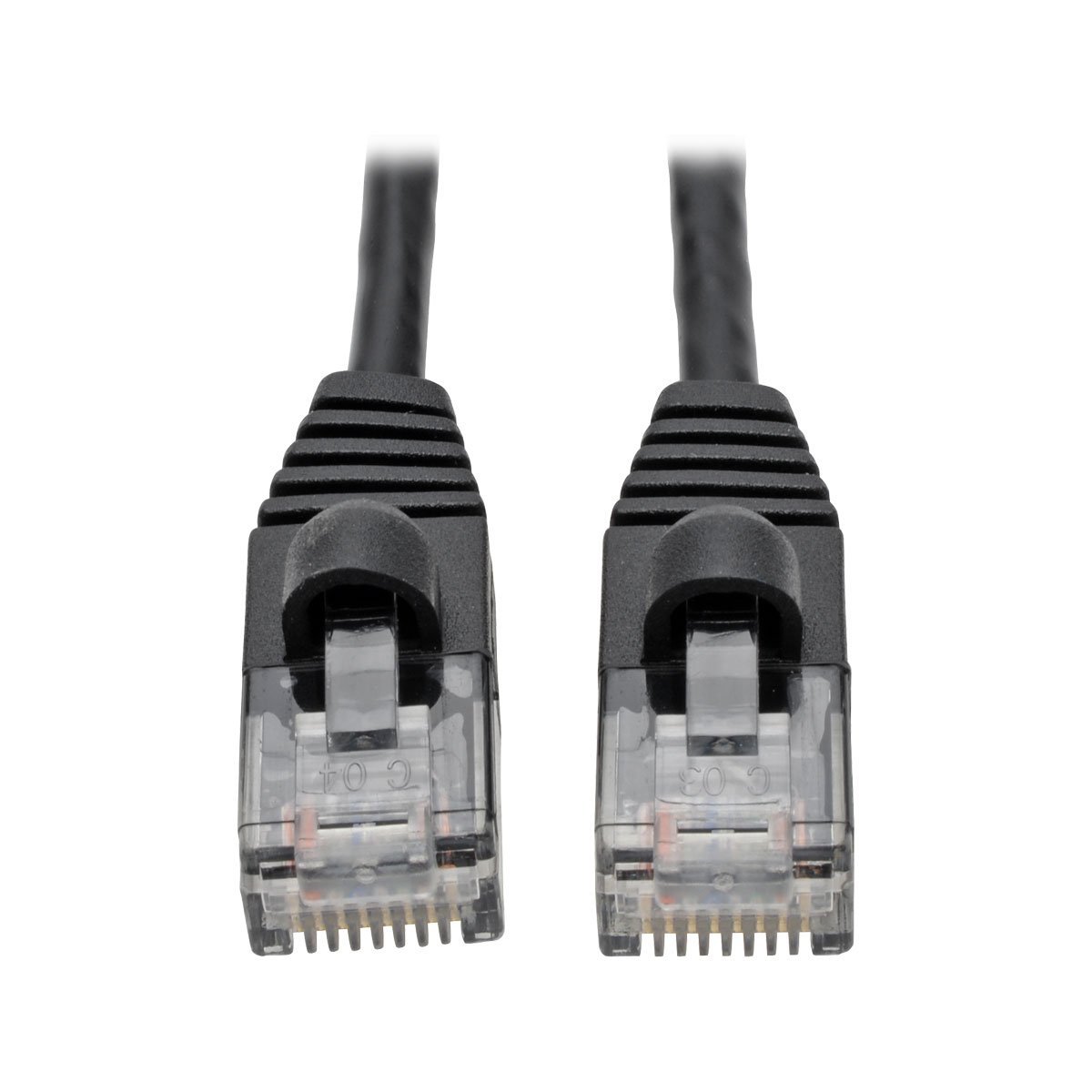 Picture of Tripp Lite N261-S06-BK Cat6a Gigabit Snagless Molded Slim UTP Patch Cable Networking M & M&#44; Black - 6 ft.