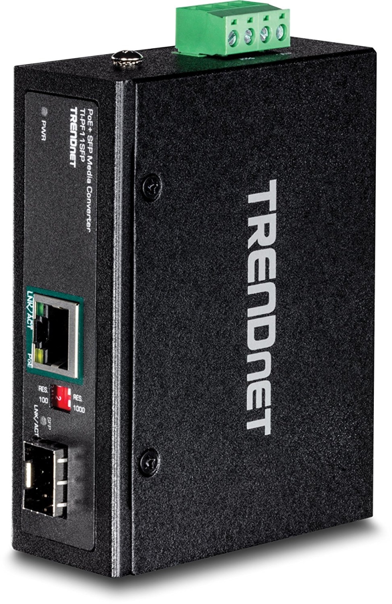 Picture of Trendnet - Business Class TI-PF11SFP SFP to Gigabit PoE Plus Media Converter&#44; IP30 Rated Housing