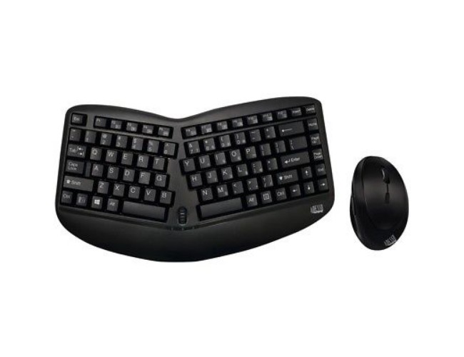 Picture of Adesso WKB-1150CB Tru-Form Media Wireless Keyboard and Optical Mouse - Black