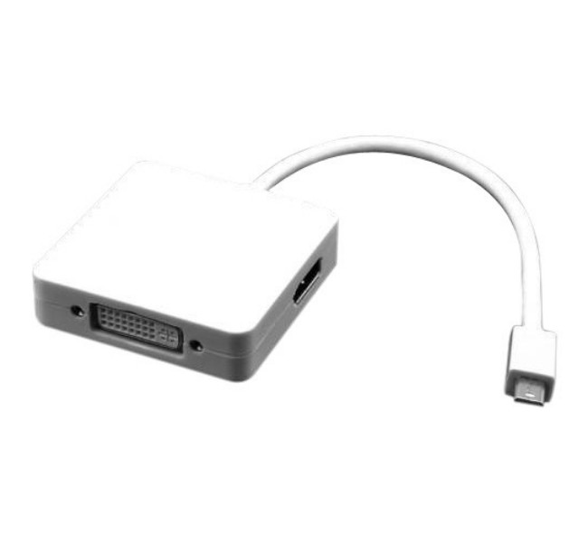 Picture of Rocstor YMDHDD-WH Multifuction Mini Displayport To Dvi & Hdmi & Dp Adapter 3 in.1 Adapter