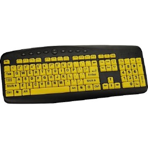 Picture of Ergoguys CST104LPY 104 Key High Visibility Soft Touch Wired Keyboard