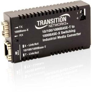 M-GE-ISW-LC-01 10-100-1000Base-T to 1000Base-SX Multimode LC Hardened Mini Bridging Media Converter