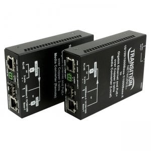 EO2PSE4052-111 10-100-1000Base-T RJ-45 & 100-1000Base-X Open SFP Combo Port 2-Wire Extender with PoE Plus