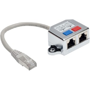 6 in. 2-to-1 RJ45 Splitter Adapter Cable