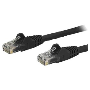 12 ft. Black CAT6 Patch Cable with Snagless RJ45 Connectors