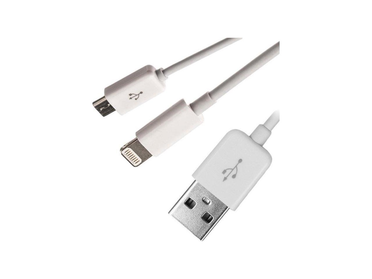 Picture of 4XEM 4XUSBMUSB8PIN 1.30 ft. 2-in-1 USB Male to Micro USB Cable
