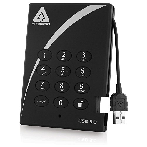Picture of Apricorn Mass Storage A25-3PL256-S2000 Aegis Padlock Fortress 2 TB External Solid State Drive