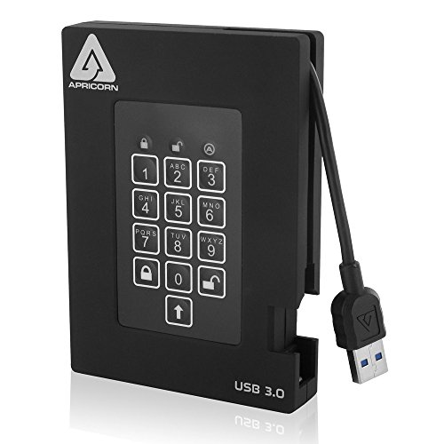 Picture of Apricorn Mass Storage A25-3PL256-S8000F Aegis Padlock 8 TB External Solid State Drive