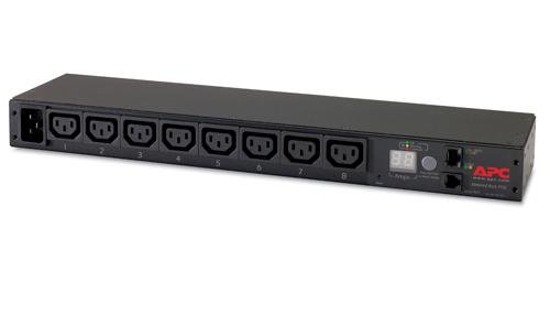 Picture of APC Schneider Electric AP7821B 16A PDU Metered 1U Rackmount&#44; C20 Input & C13 Outlets - Black