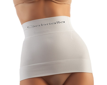 Picture of Gabrialla G BSM-705 L IV Seamless Milk Fiber Body Shaping Abdominal Support Binder, Ivory - Large