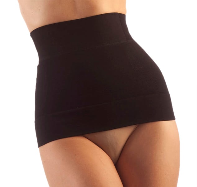 Picture of Gabrialla G BSM-705 L BL Seamless Milk Fiber Body Shaping Abdominal Support Binder, Black - Large