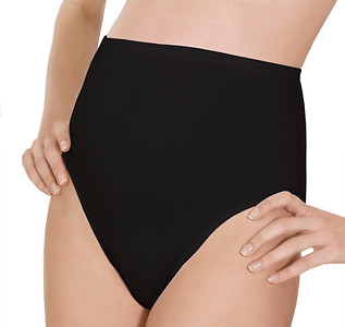 G PPM-525 M BL Seamless Milk Fiber Postpartum Briefs, Black - Medium