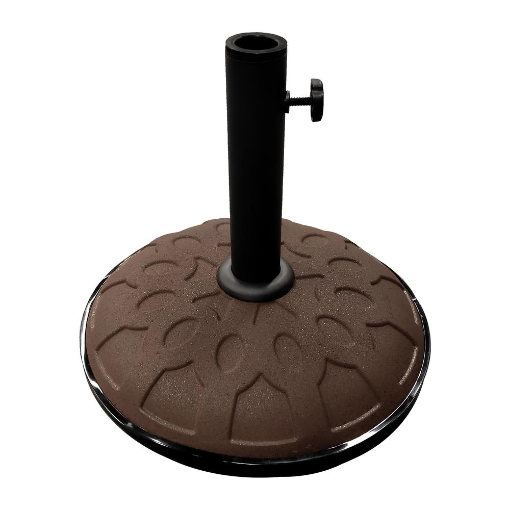 Picture of International Caravan 23700-11-CH 25 lbs Resin Compound Umbrella Base, Chocolate