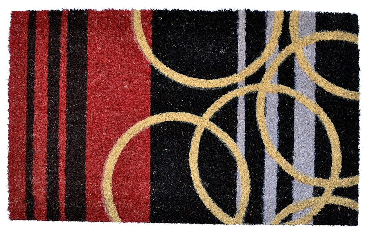 Imports Decor  Stripes & Rings Coir Doormat