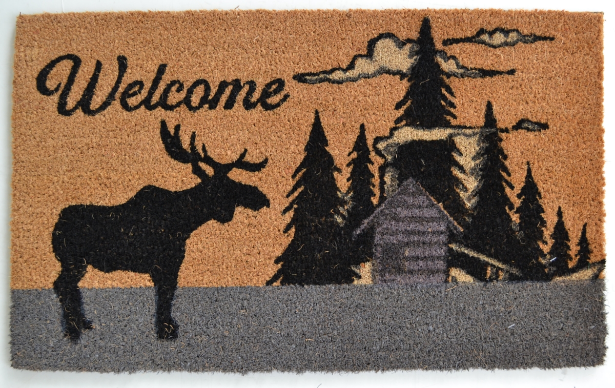 Imports Decor  Rectangular Moose Silhouette Doormat