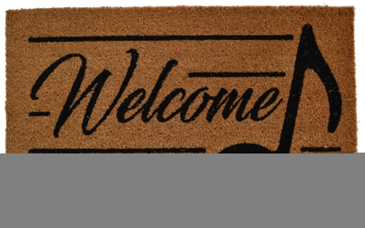 Imports Decor  Rectangular Eighth Note Welcome Doormat