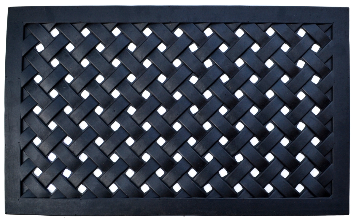 Outdoor Braided Door Mat, Black