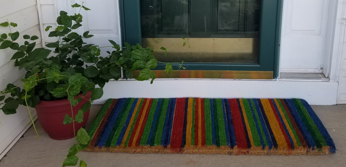 Outdoor Multicolor Stripes Door Mat