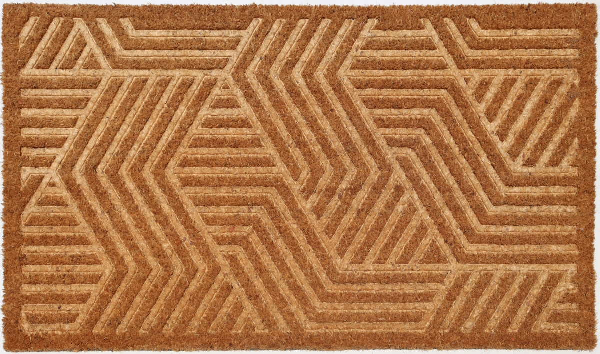 Imports Decor 595PVC 30 x 18 x 0.5 in. Embossed Graphics Mat - Brown
