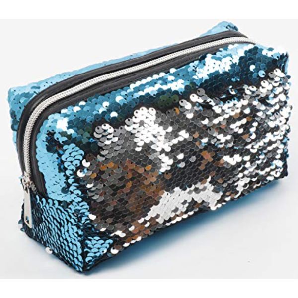 Picture of Italia Gifts & Frames 20185 Sequence Cosmetic Bag&#44; Light Blue & Silver - Pack of 12